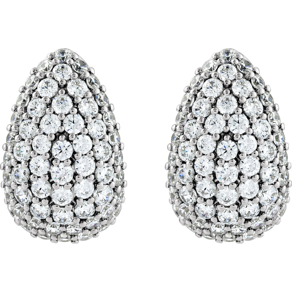 Pavé-Style Teardrop Earrings