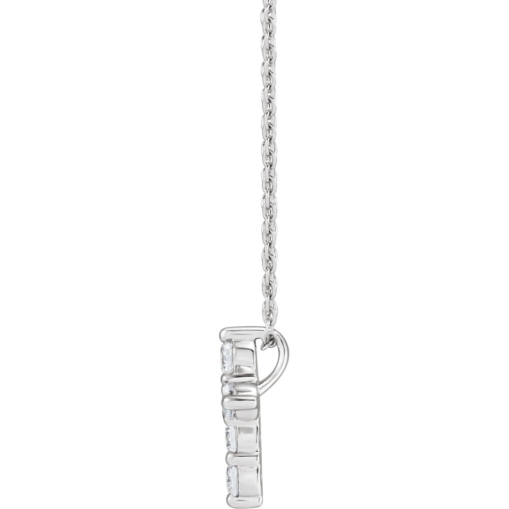 Lab-Grown Diamond Cross Necklace