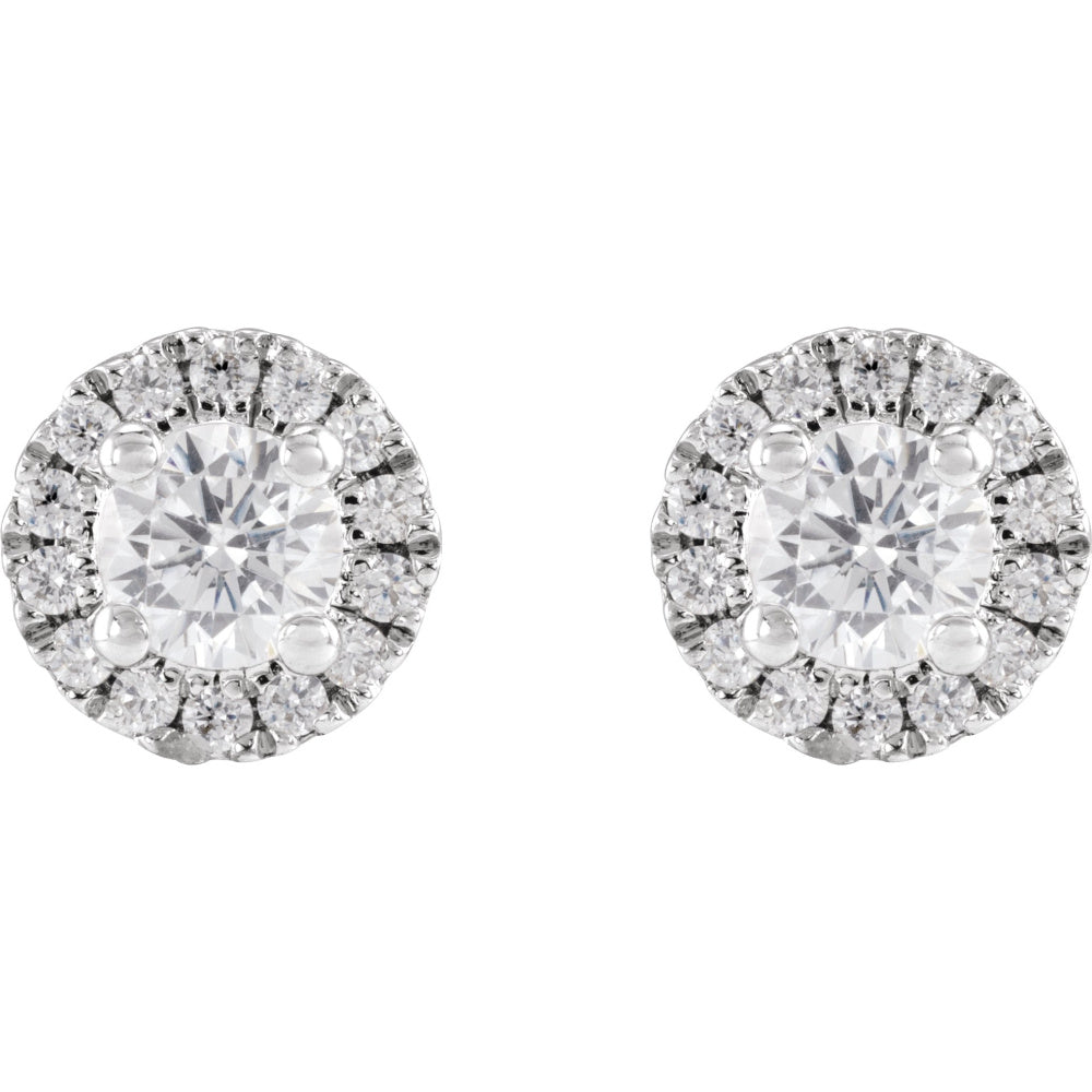 Cocktail-Style Halo-Style Stud Earrings