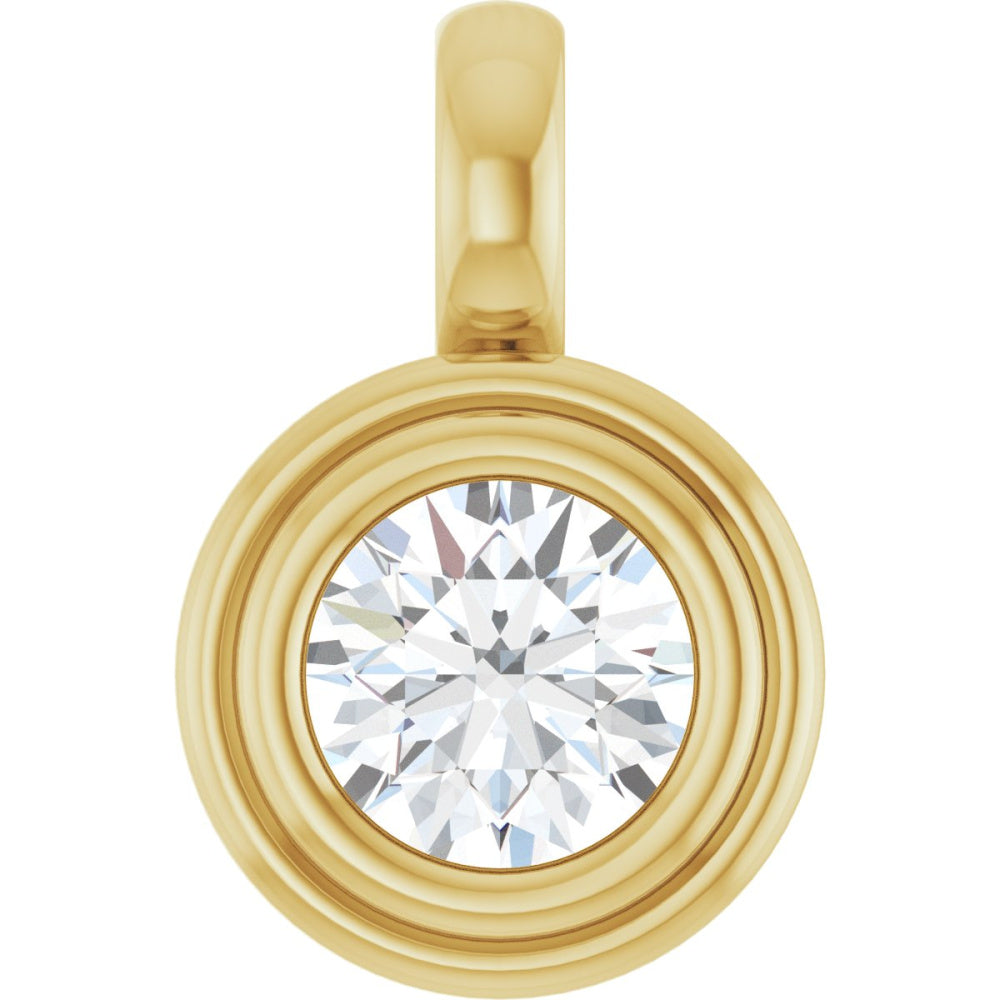 Bezel-Set Solitaire Charm/Pendant