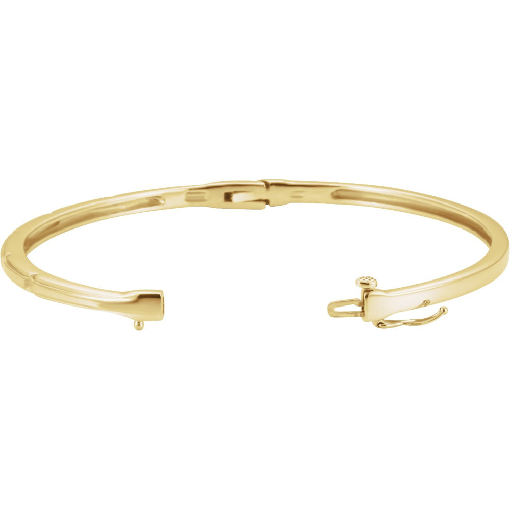 Accented Hinged Bangle Bracelet