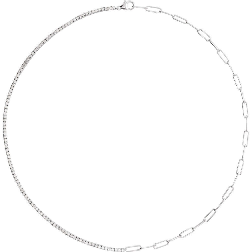 Lab-Grown Diamond Line Necklace