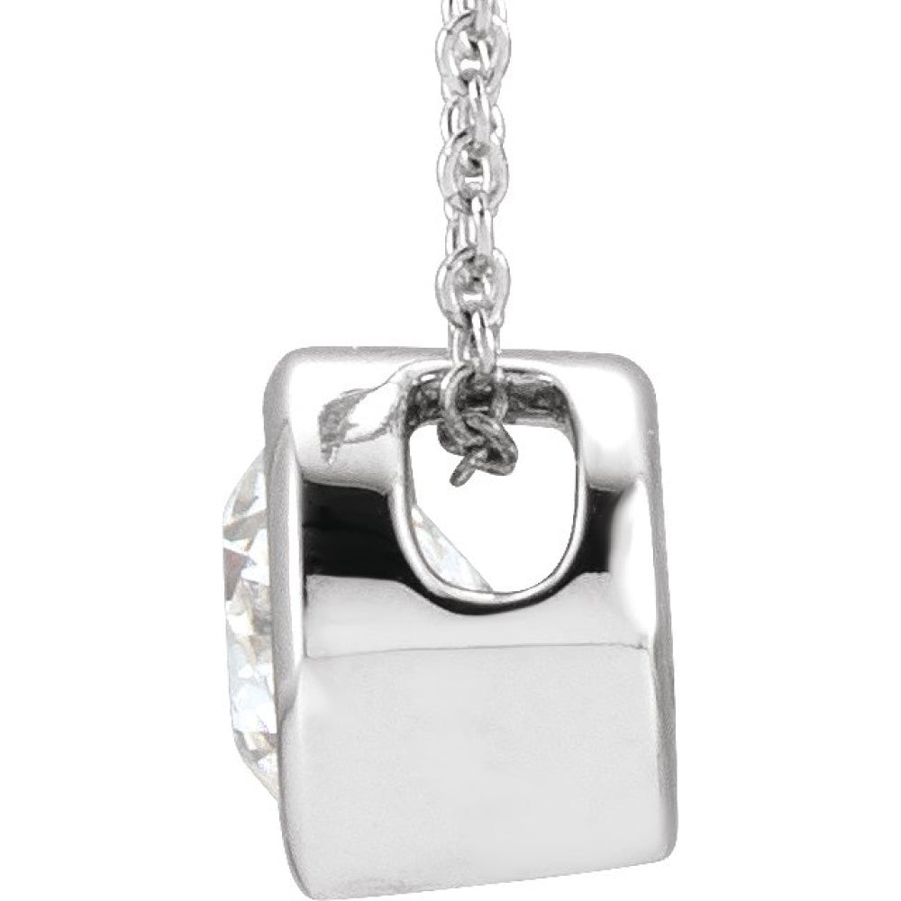 Bezel-Set Solitaire Necklace