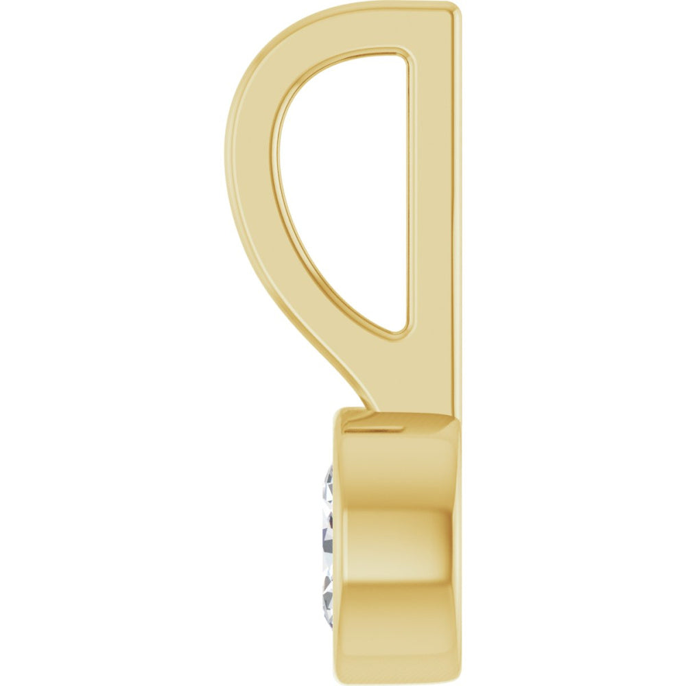 Bezel-Set Solitaire Charm/Pendant