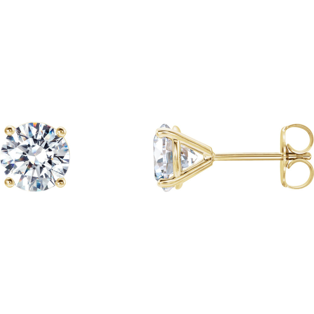 Round 4-Prong Stud Earrings