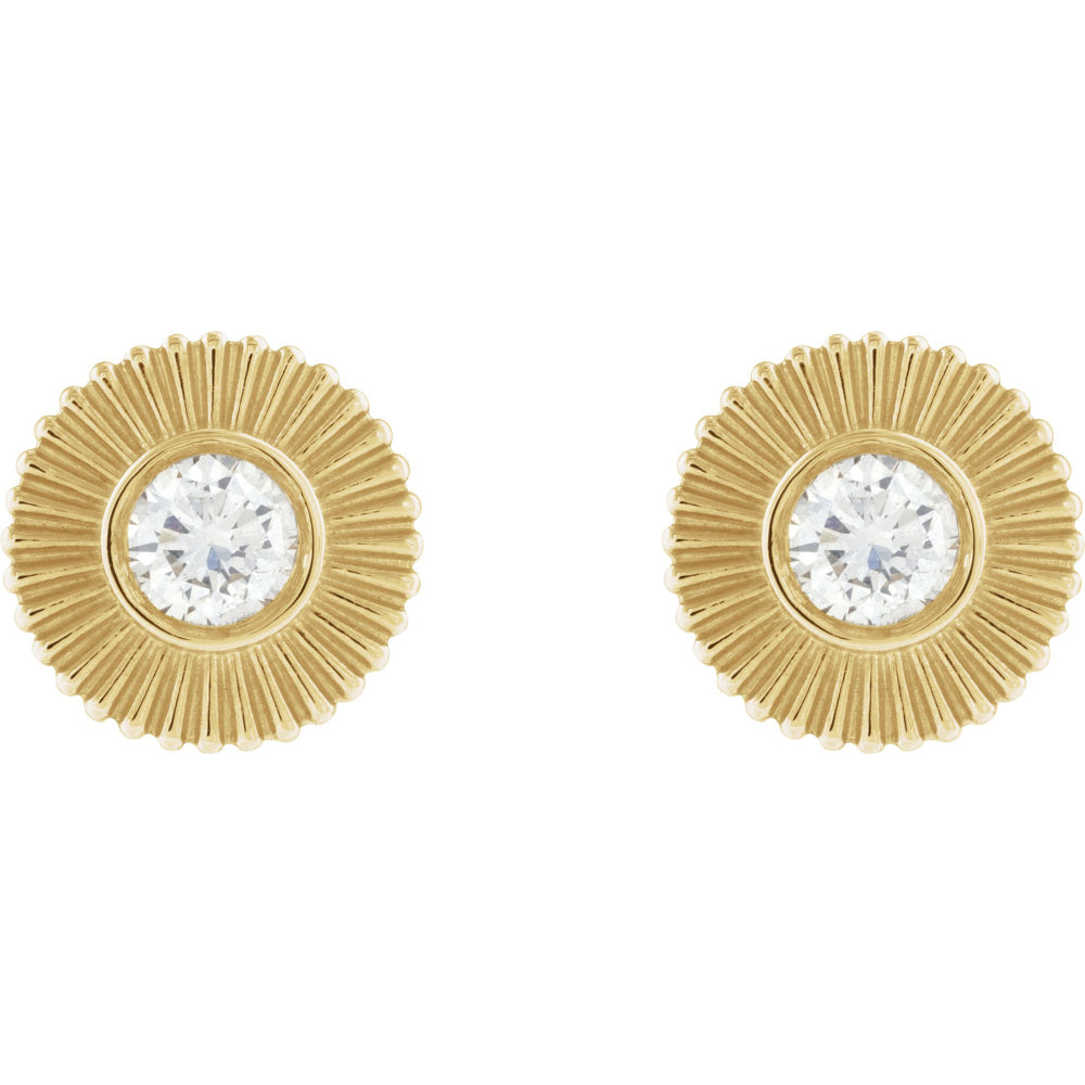 Accented Starburst Stud Earrings