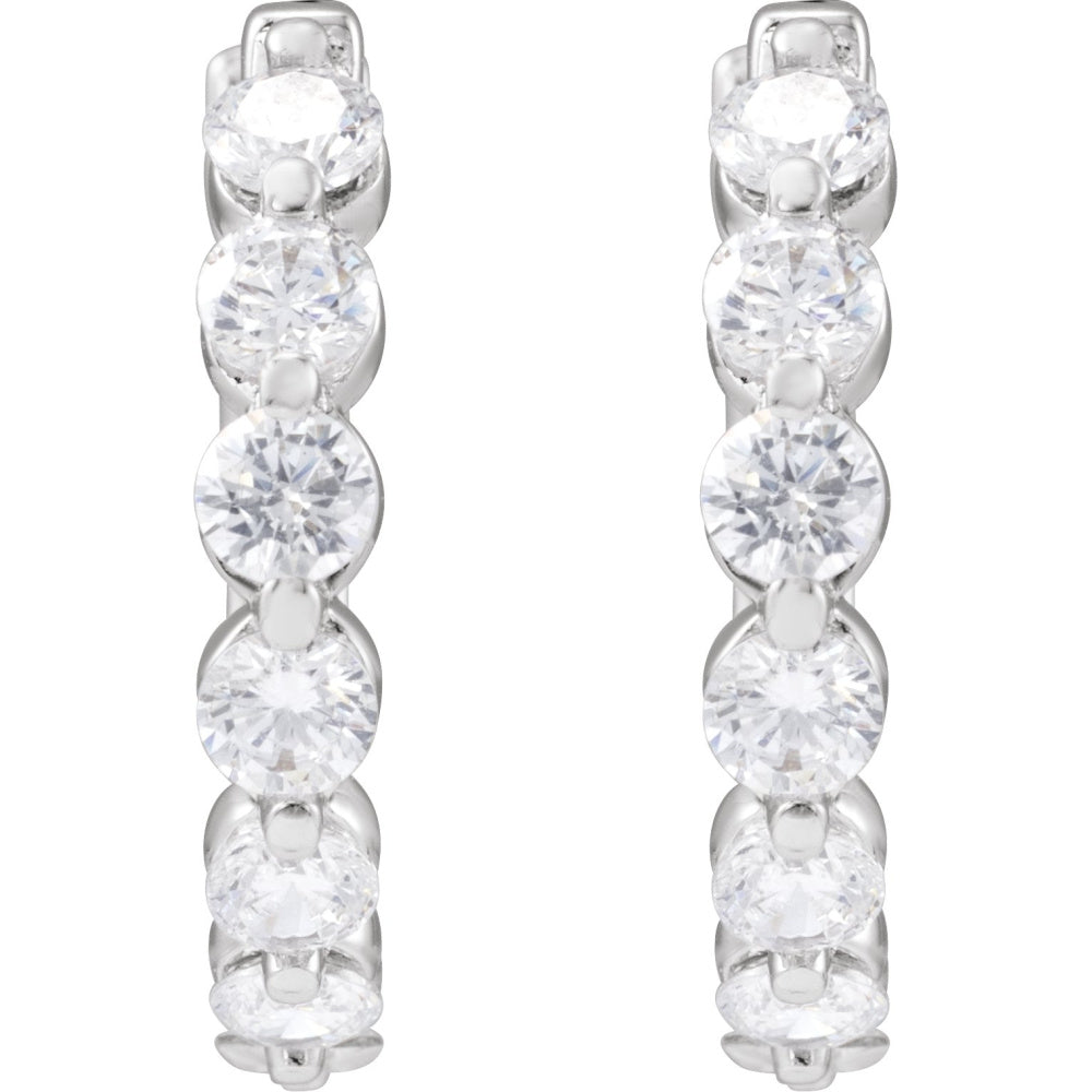 Lab-Grown Diamond Hoop Earrings