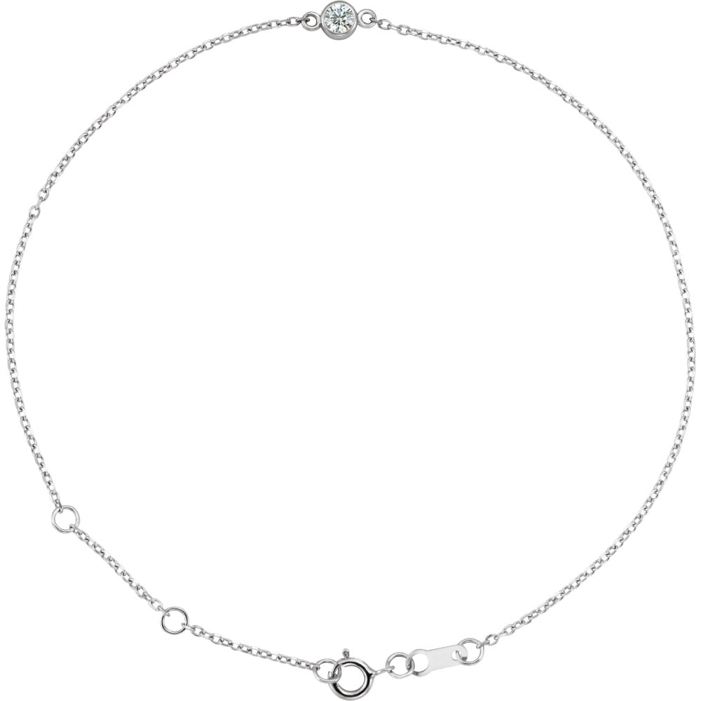 Bezel-Set Link Bracelet