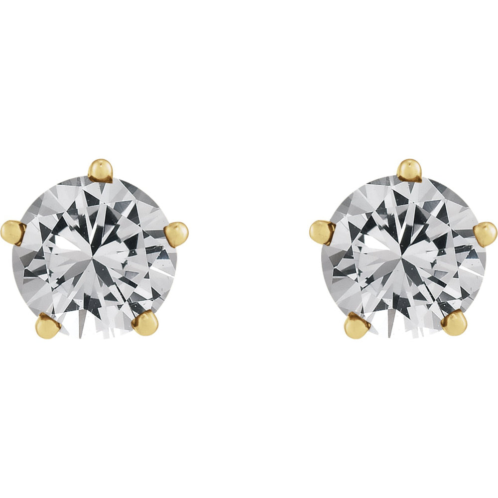 Solitaire Stud Earrings
