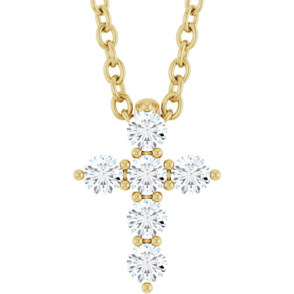 Accented Cross Necklace or Pendant