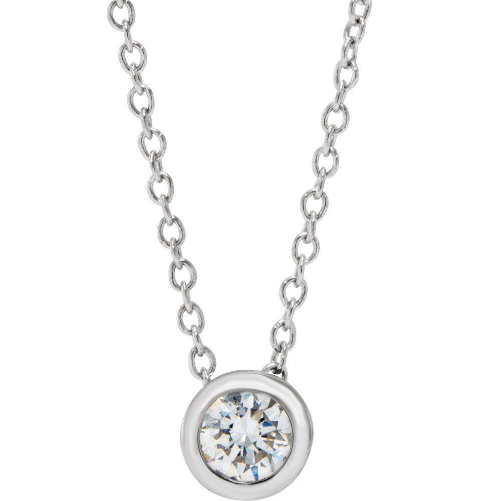 Bezel-Set Solitaire Necklace