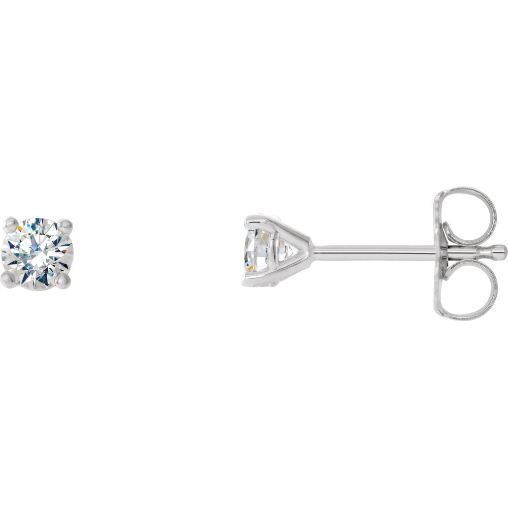 Round 4-Prong Stud Earrings