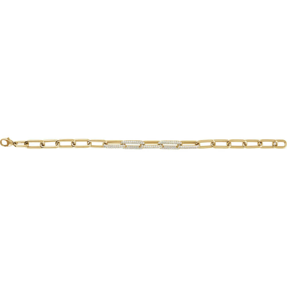 Accented Paperclip-Style Bracelet