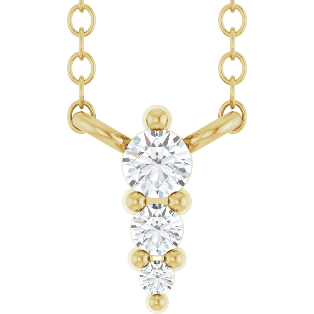 Accented Graduated Bar Necklace or Center