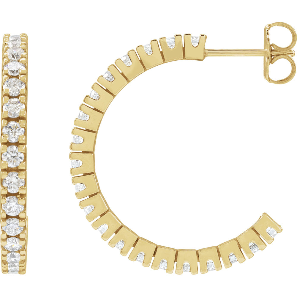 Accented Hoop Earrings
