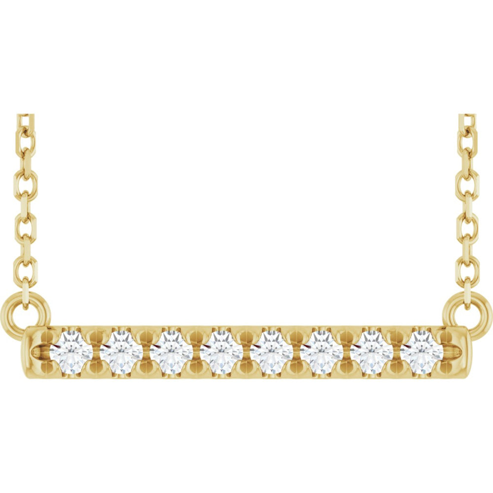 French-Set Bar Necklace or Center