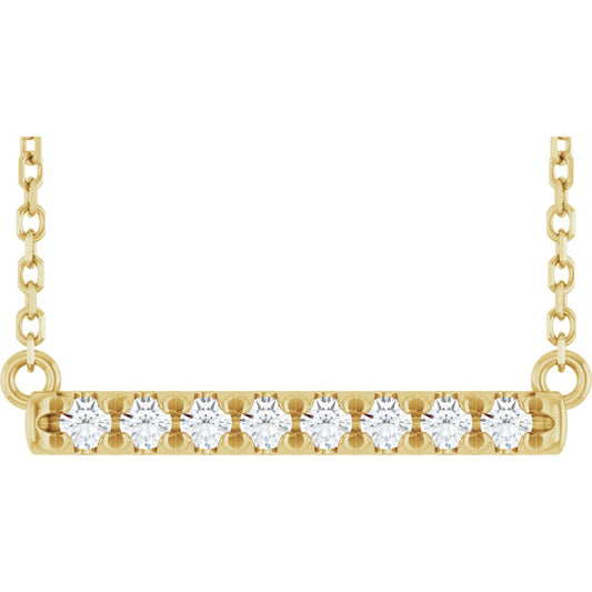 French-Set Bar Necklace or Center