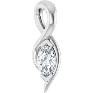 Freeform Solitaire Necklace or Pendant