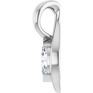 Freeform Solitaire Necklace or Pendant