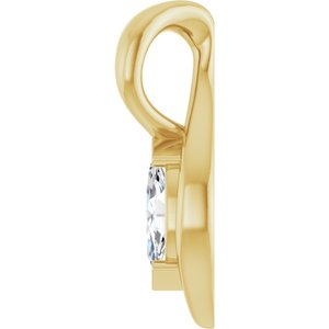 Freeform Solitaire Necklace or Pendant