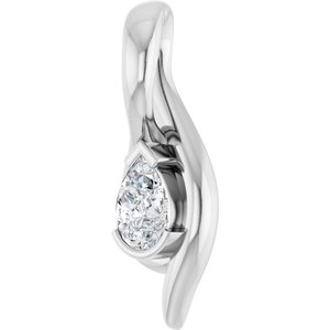 Freeform Solitaire Necklace or Pendant