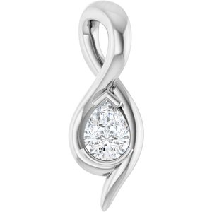 Freeform Solitaire Necklace or Pendant