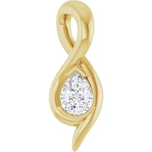 Freeform Solitaire Necklace or Pendant