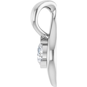 Freeform Solitaire Necklace or Pendant