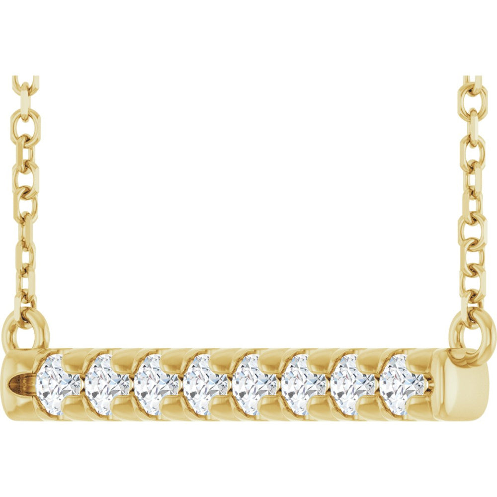 French-Set Bar Necklace or Center