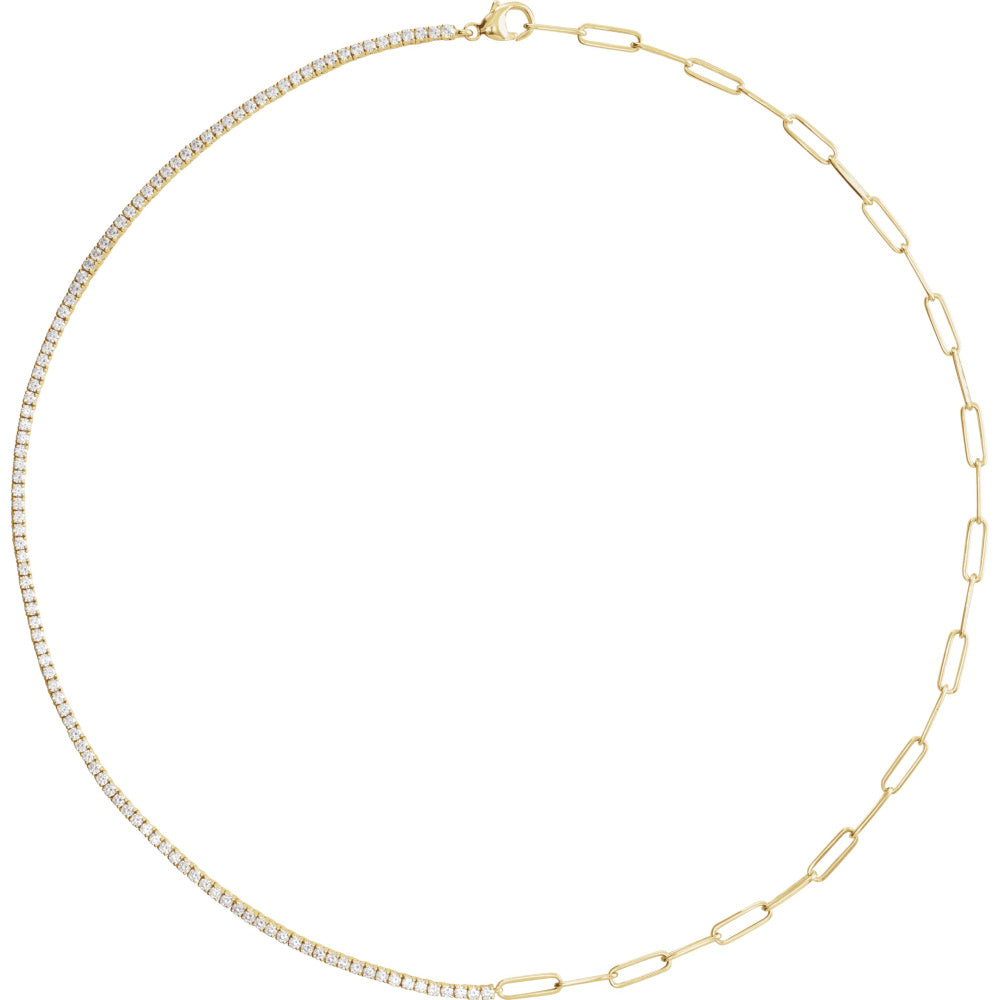 Lab-Grown Diamond Line Necklace