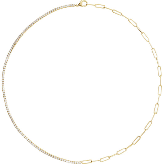 Lab-Grown Diamond Line Necklace