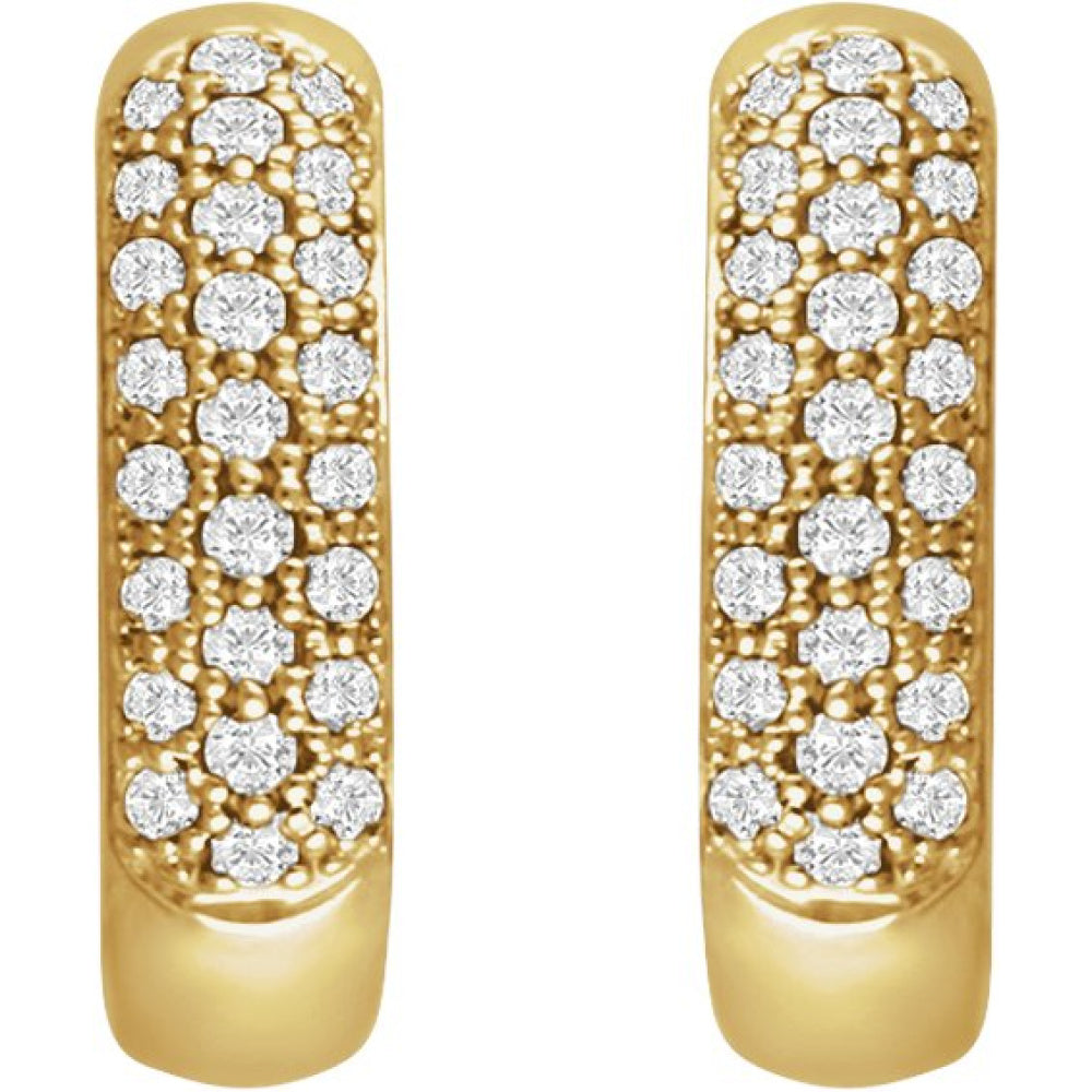 Pavé-Style Hoop Earrings