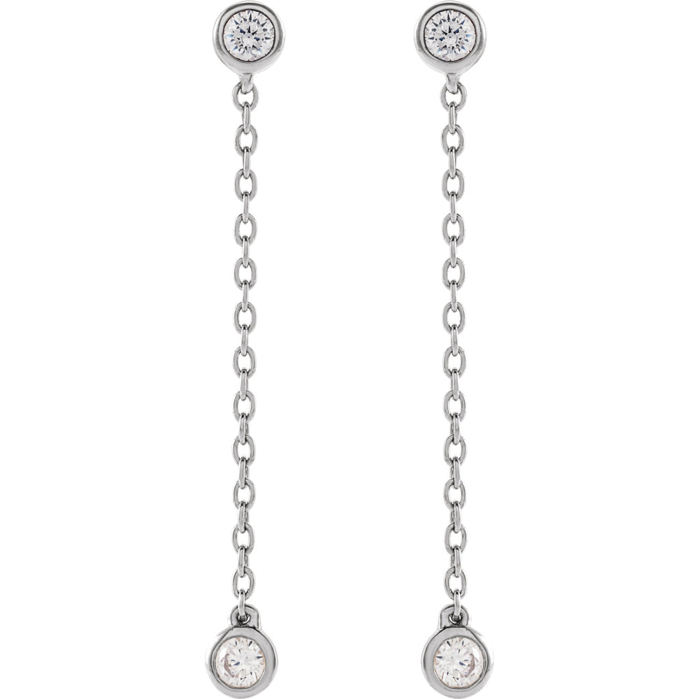 Lab-Grown Diamond Chain Earrings