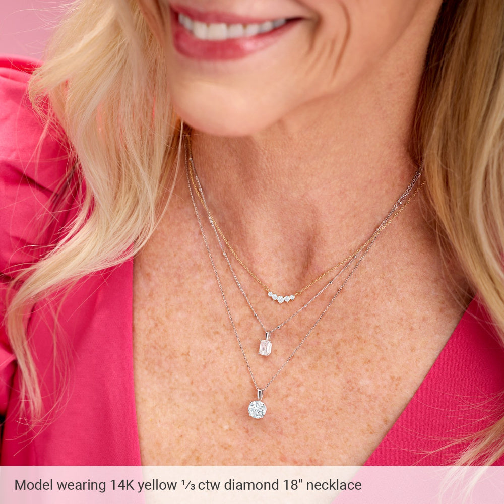 Lab-Grown Diamond Graduated Necklace