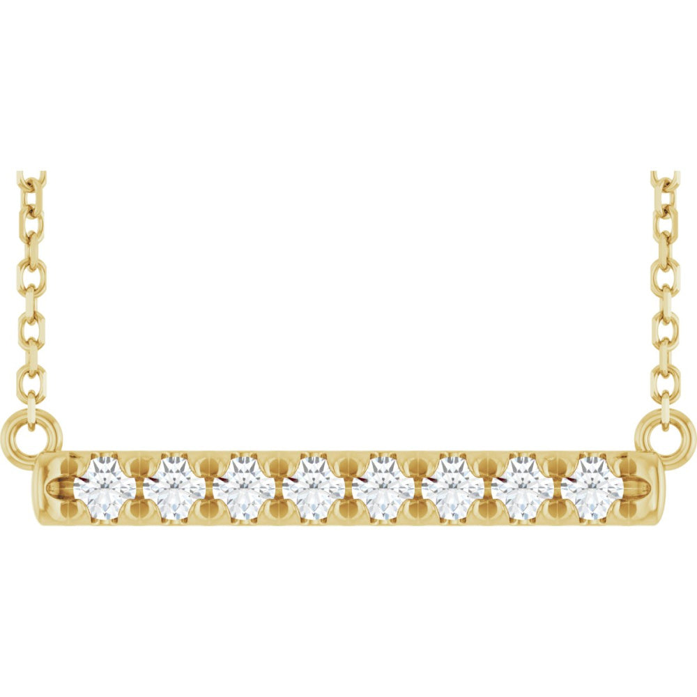 French-Set Bar Necklace or Center