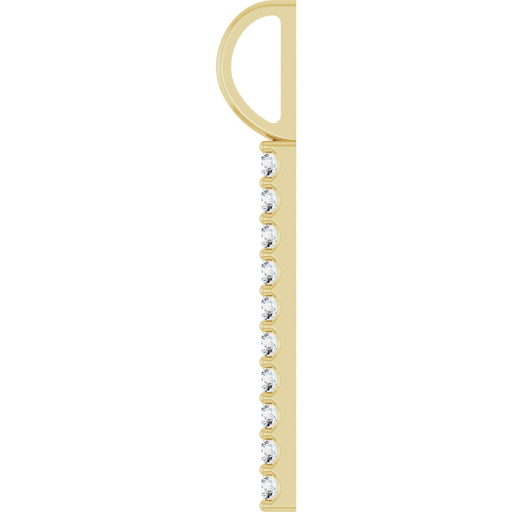 Vertical Bar Necklace or Charm/Pendant