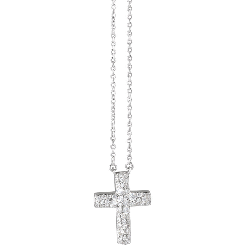 Accented Cross Necklace or Center