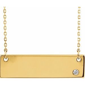 Engravable Bar Necklace