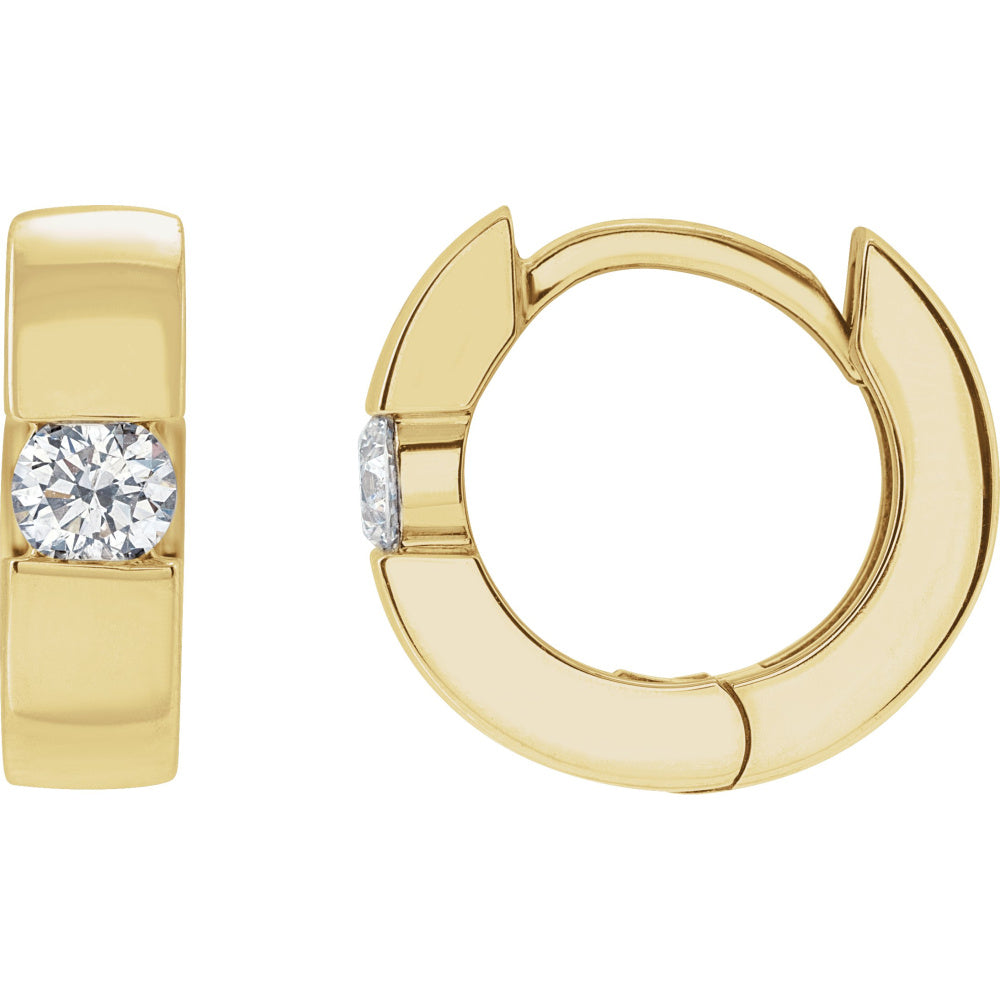 Accented Huggie Hoop Earrings