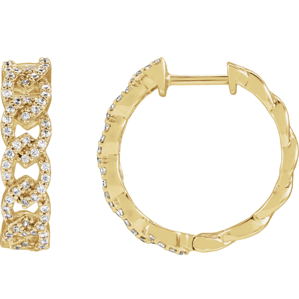 Lab-Grown Diamond Hoop Earrings