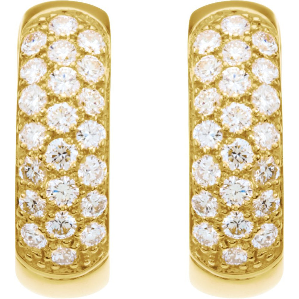 Pavé-Style Hoop Earrings