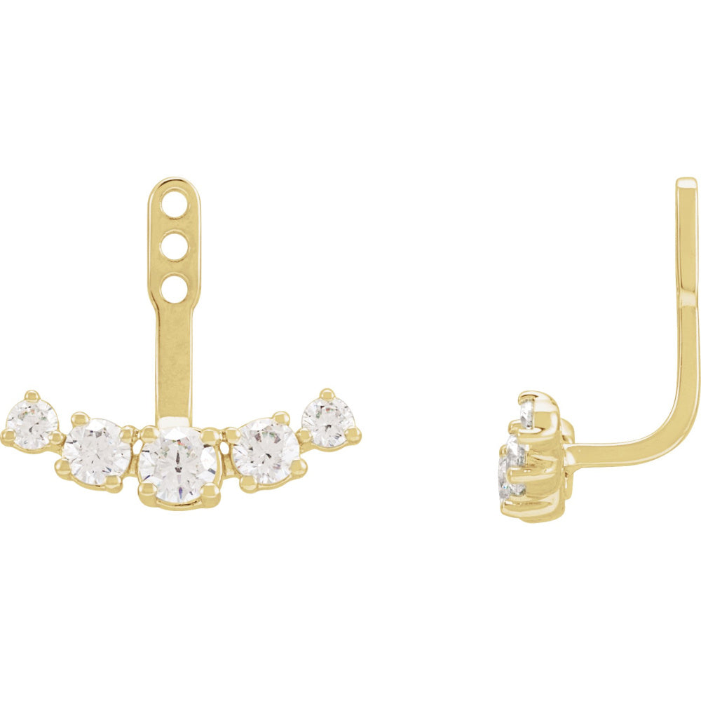 Lab-Grown Diamond Bar Earring Jackets