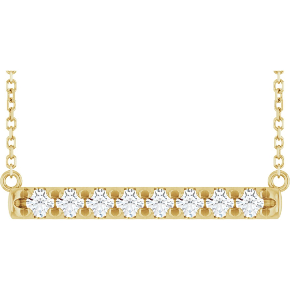 French-Set Bar Necklace or Center