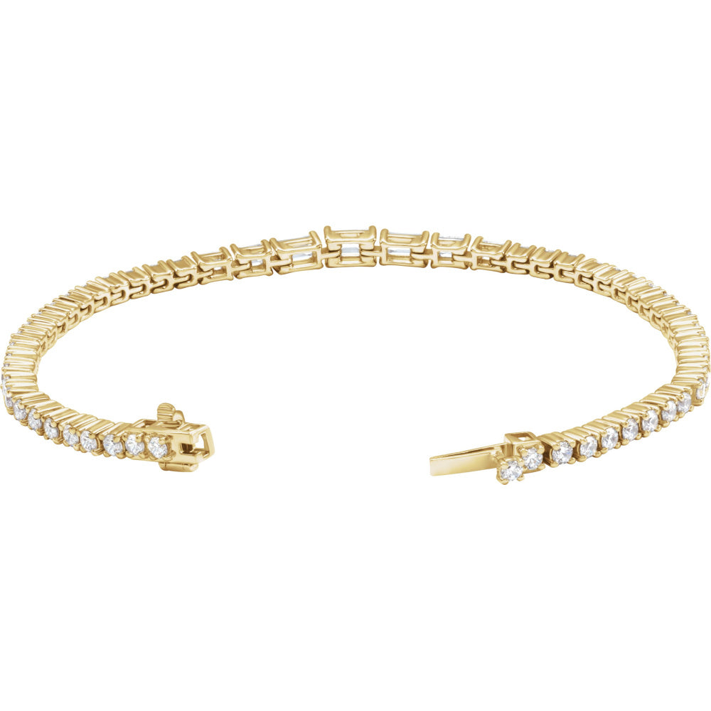 Lab-Grown Diamond Line Bracelet