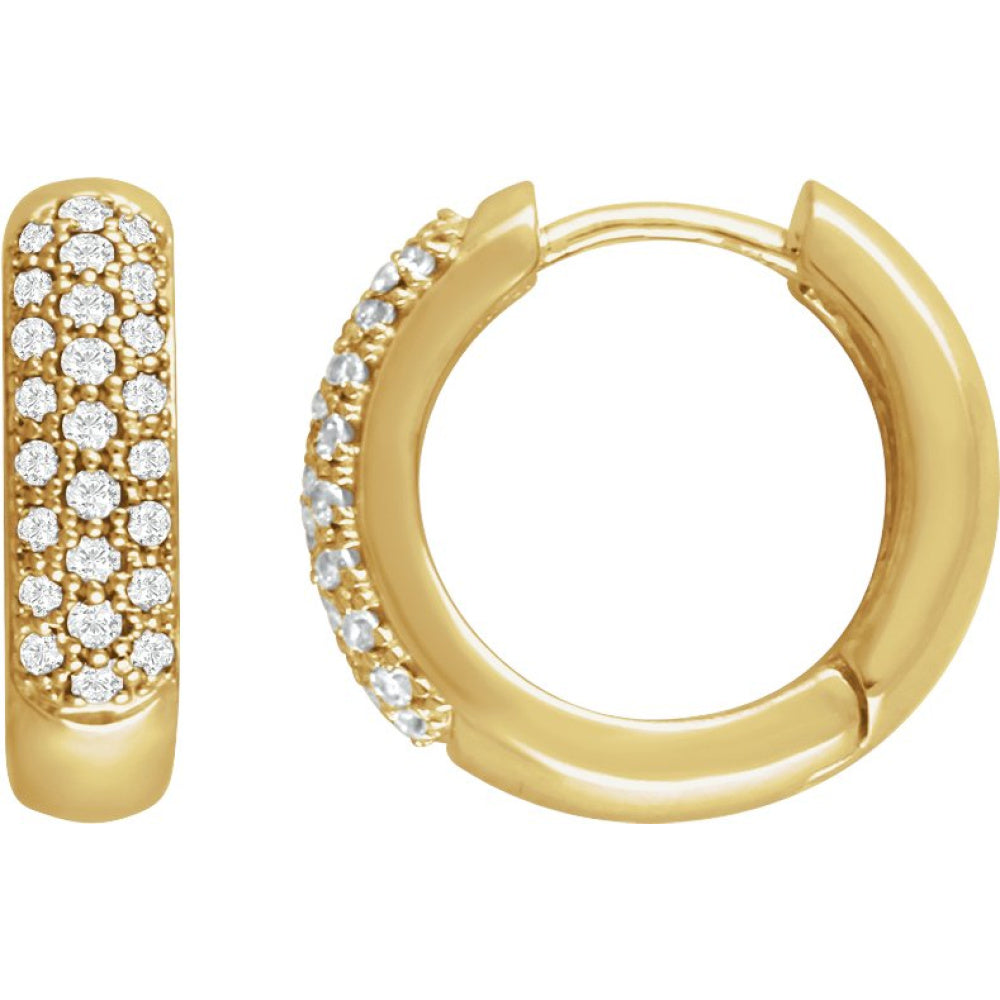 Pavé-Style Hoop Earrings