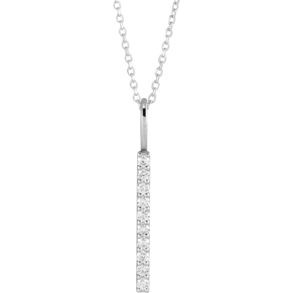 Vertical Bar Necklace or Charm/Pendant