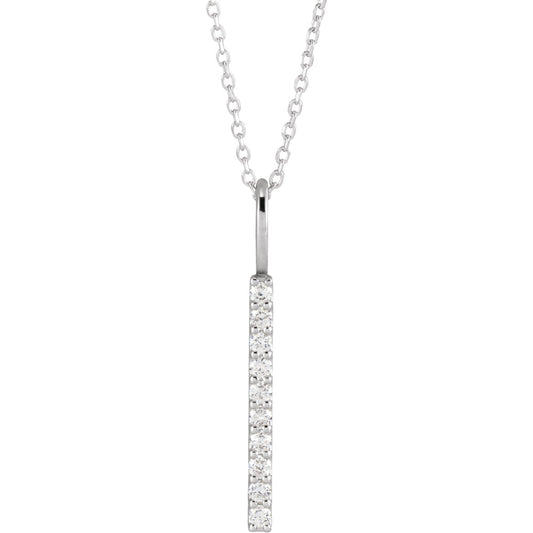 Vertical Bar Necklace or Charm/Pendant