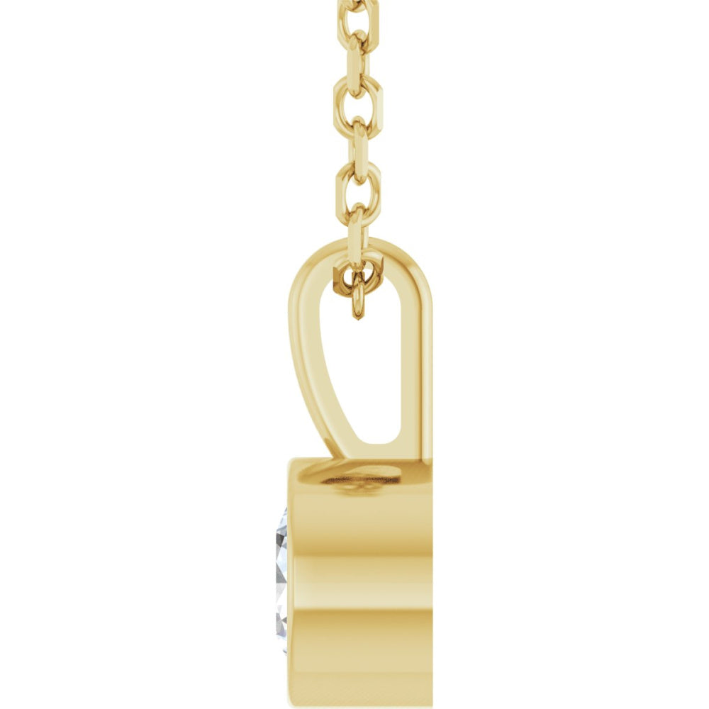 Bezel-Set Solitaire Necklace or Pendant