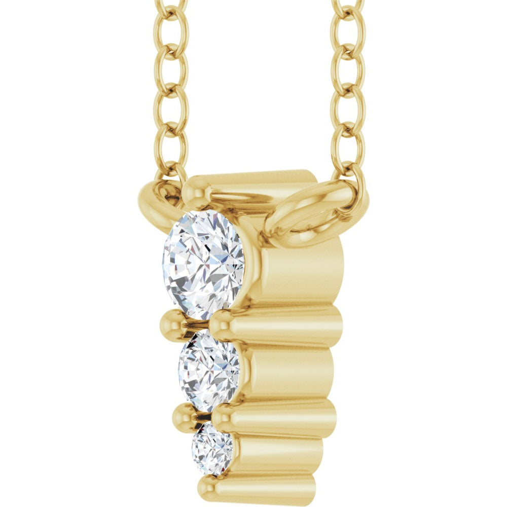 Accented Graduated Bar Necklace or Center