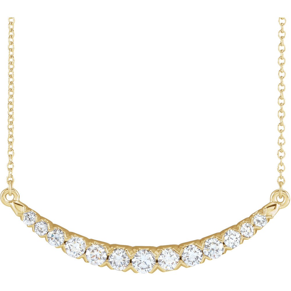 Lab-Grown Diamond Bar Necklace